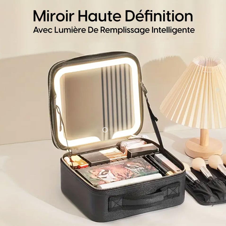 Coffret de Maquillage Professionnel avec Miroir Éclairé