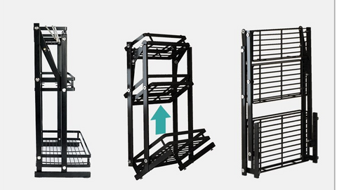 Rangement Pliable Élégant en Acier Inoxydable