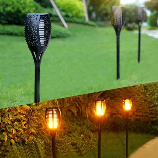 Lampes solaires à flamme vacillante pour jardin