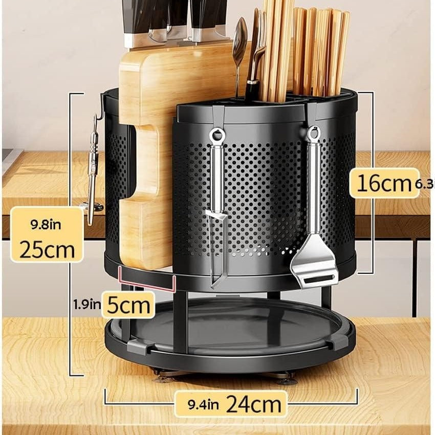 Porte-Couteau Rotatif à 360 Degrés