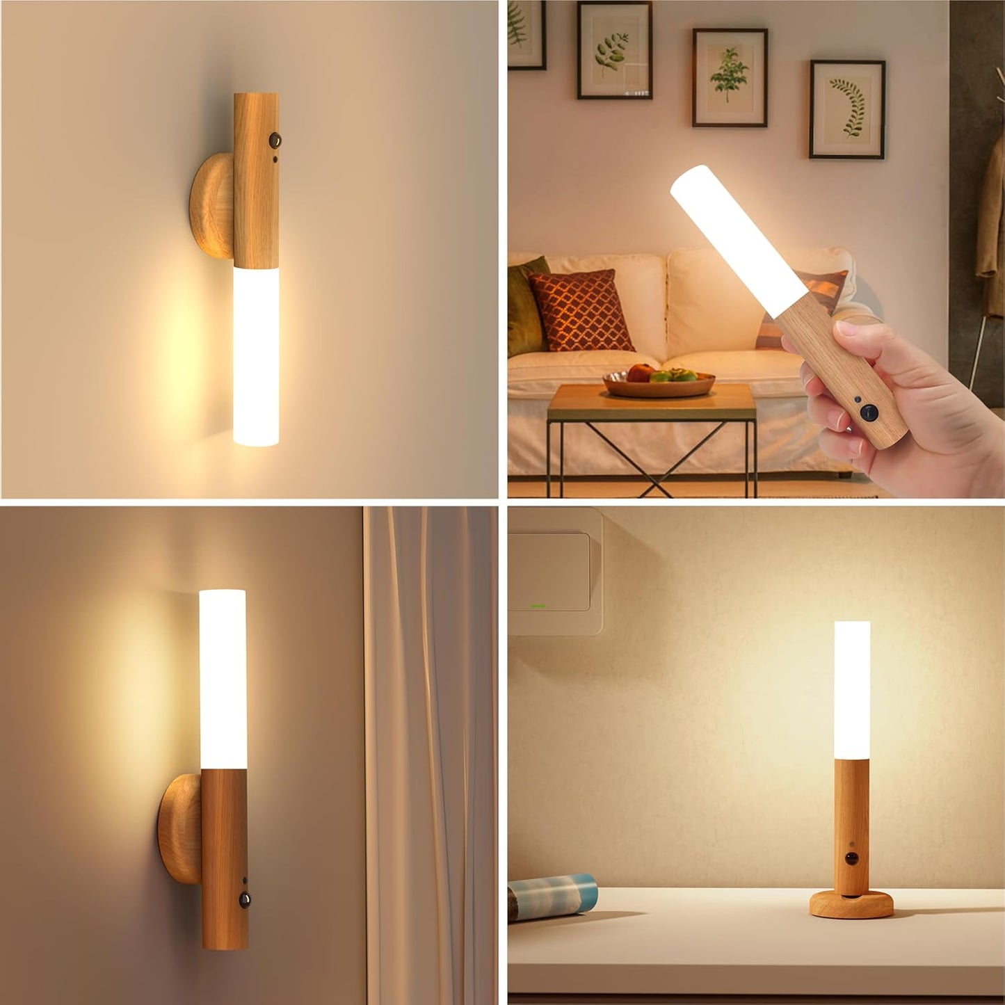 Lampe Magnétique en Bois