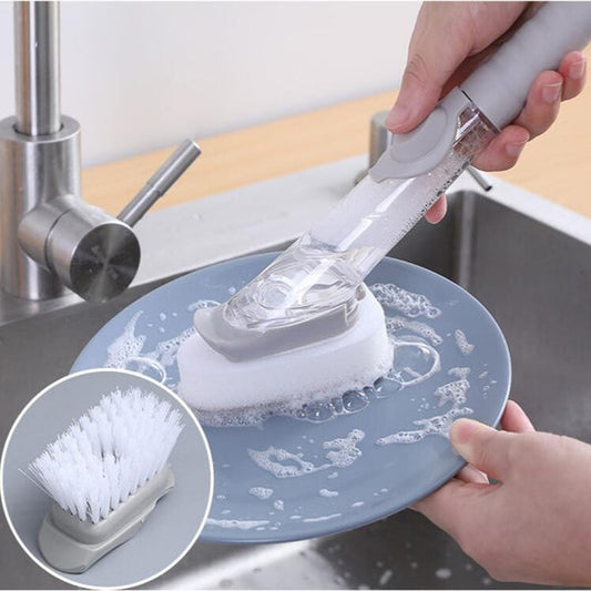 Brosse à vaisselle avec distributeur de savon liquide